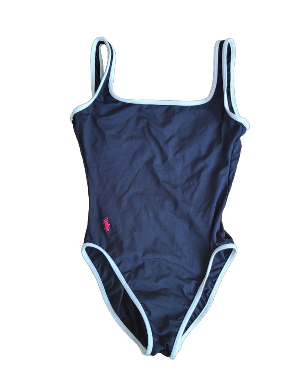 Polo Sport Women's Black White Vintage Made in USA Swim Top (size OS)